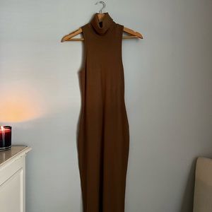 Ribbed Turtle neck dress